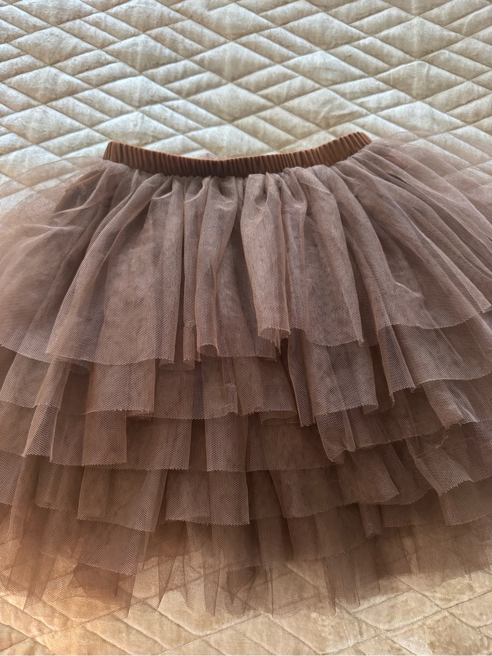 Brown  Childhood Girls 6 Layer Tulle Tutu Skirt Size 6 - Picture 8 of 8